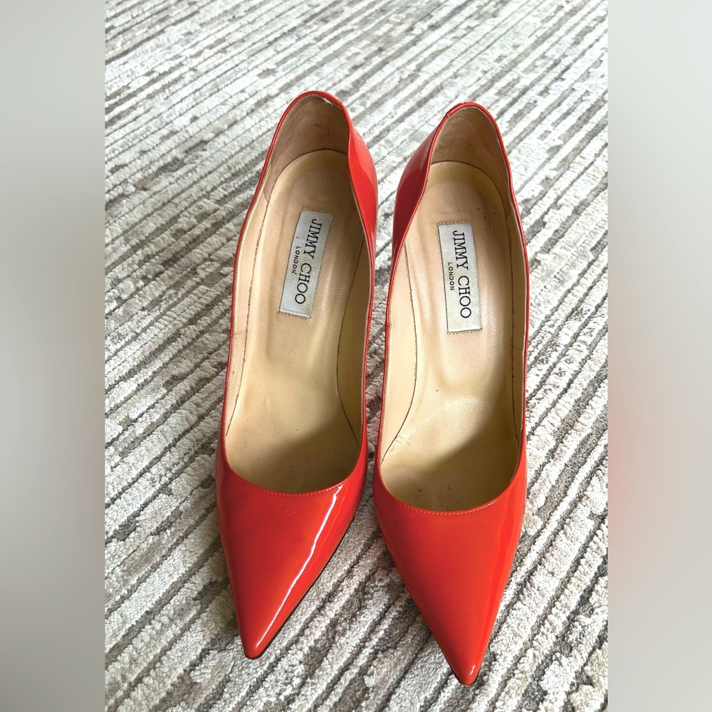 Jimmy Choo orange heels